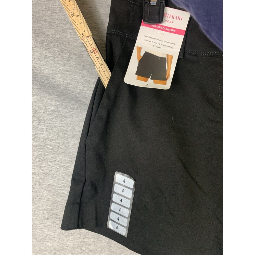NWT ISAAC MIZRAHI New York Dress Shorts Black Tailored Flat Front Size 4 Womens - Picture 5 of 16